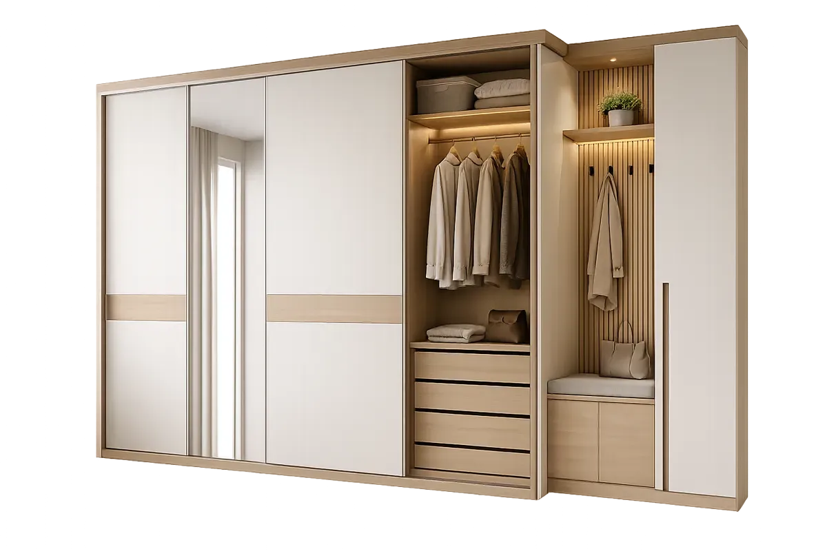 Vstavané skrine do bytu na mieru: moderné riešenia úložného priestoru