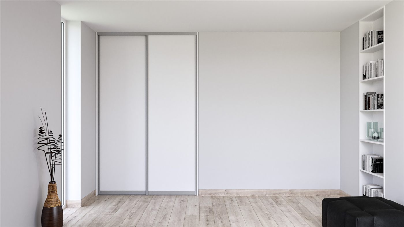 Vstavaná skriňa na mieru 160 cm, Biela Briliant