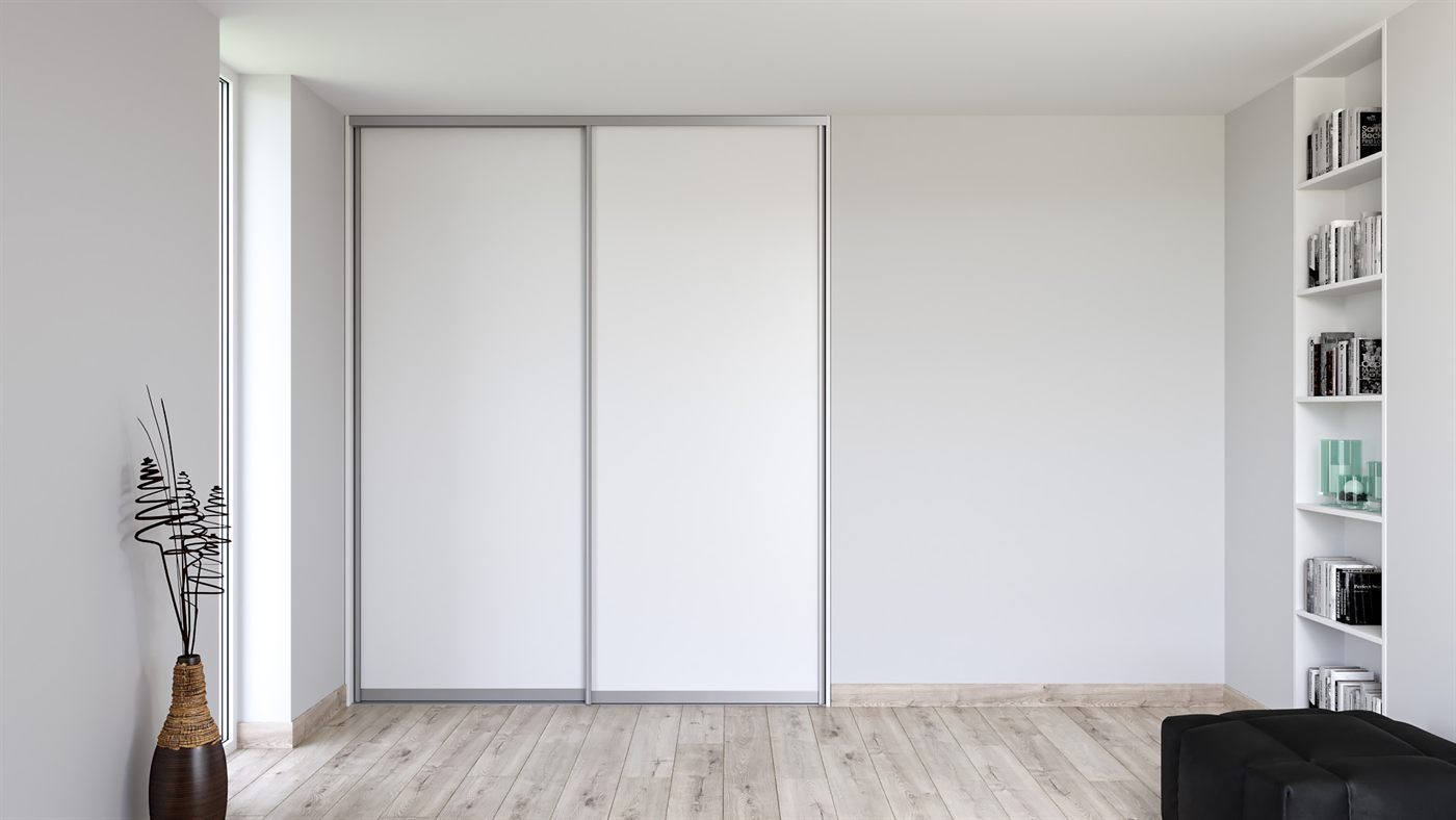 Vstavaná skriňa na mieru 210 cm, Biela Briliant