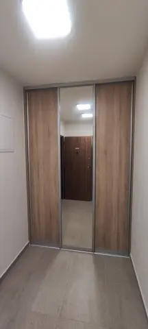 Posuvné dvere na mieru do chodby a predsiene s kombinovanou výplňou dverí v dekore buk