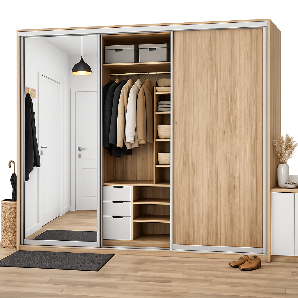 Vstavaná skriňa do chodby na mieru s posuvnými dverami